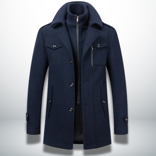 Simon | Men’s Winter Stand Collar Long Coat