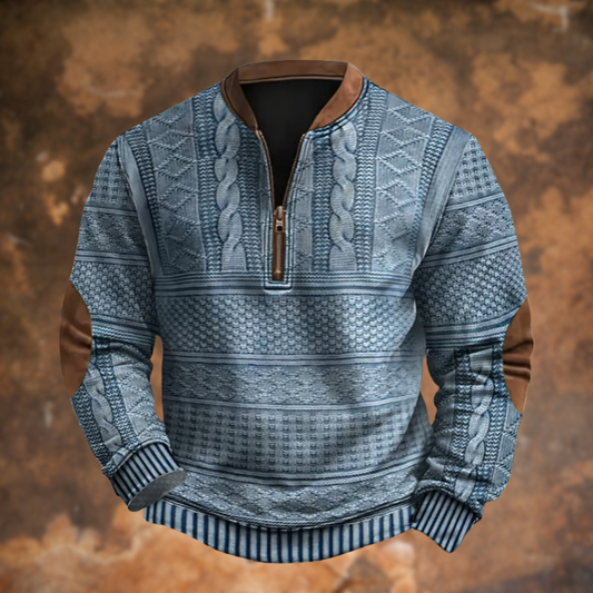 Archie | Men’s Quarter Zip Patterned Sweater
