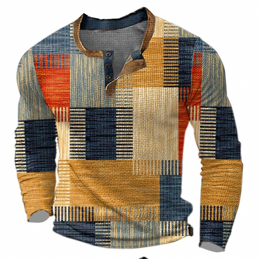 Dylan | Men's Stylish Patterned Long Sleeve Shirt