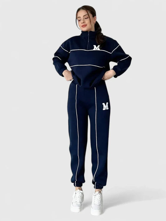 Hannah | Women’s Half Zip Contrast Trim Set